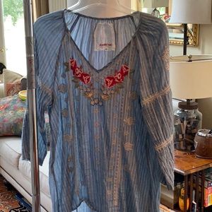 JohnnyWas Workshop tie tunic. Size medium